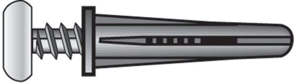 Hillman .164 in. D X 7/8 in. L Plastic Pan Head Conical Anchor 50 pk