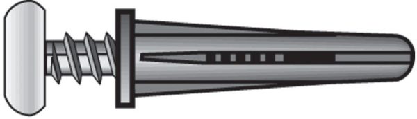 Hillman .19 in. D X 1 in. L Plastic Pan Head Conical Anchor 25 pk