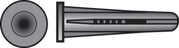 Hillman .190 in. D X 1 in. L Plastic Pan Head Conical Anchor 10 pk