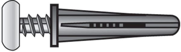 Hillman .138 in. D X 3/4 in. L Plastic Pan Head Conical Anchor 6 pk