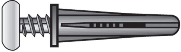 Hillman .190 in. D X 1 in. L Plastic Pan Head Conical Anchor 4 pk