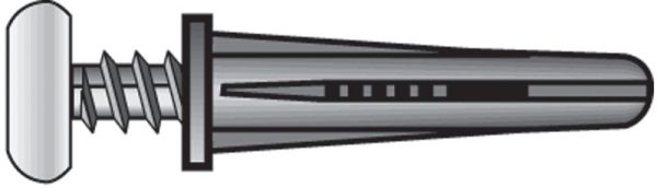 Hillman .25 in. D X 1-3/8 in. L Plastic Pan Head Conical Anchor 2 pk
