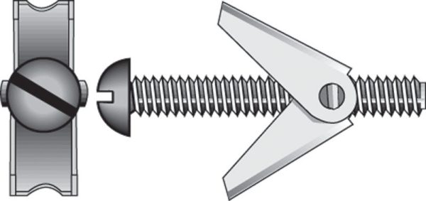 Hillman 1/4 in. D X 4 in. L Round Steel Toggle Bolt 5 pk