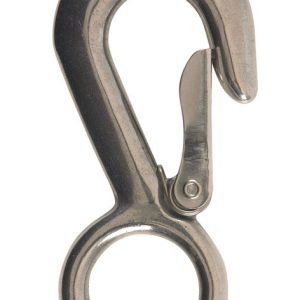 Campbell 1-1/8 in. D X 4-22/32 in. L Polished Stainless Steel Snap Hook 400 lb