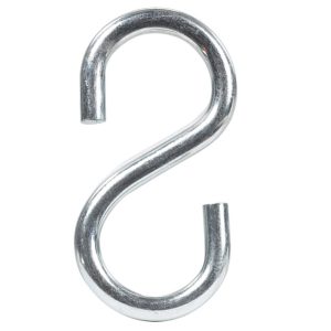 Hampton Small Zinc-Plated Silver Steel 1 in. L S-Hook 20 lb 1 pk