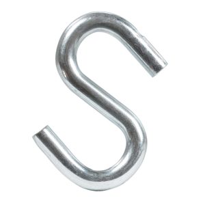 Hampton Small Zinc-Plated Silver Steel 2 in. L S-Hook 150 lb 1 pk