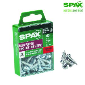 Spax No. 10 X 3/4 in. L Phillips/Square Zinc-Plated Multi-Purpose Screws 20 pk