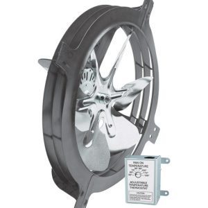 Air Vent 18 in. H X 17.8 in. W X 7.3 in. L X 15 in. D Steel Gable Mount Power Fan