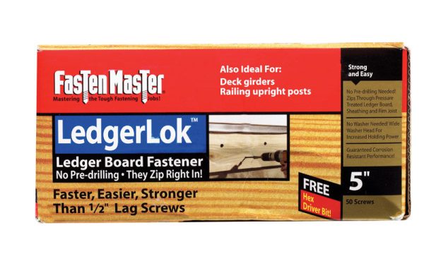 FastenMaster LedgerLok 5 in. L Hex Washer Head Deck Screws 50 pk