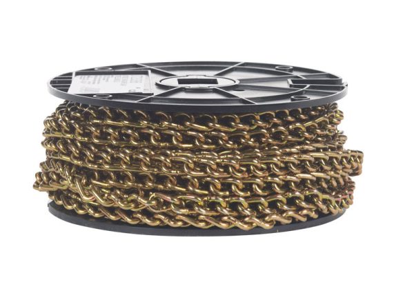 Campbell No. 2 Twist Link Carbon Steel Machine Chain 5/32 in. D X 70 ft. L