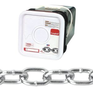 Campbell No. 2/0 Passing Link Carbon Steel Chain 3/16 in. D X 200 ft. L