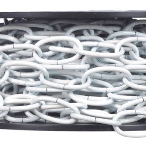 Campbell 10 White Polycoated White Metal Decorative Chain 0.14 in. D 1.24 in.