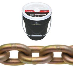 Campbell 3/8 in. Oval Link Carbon Steel Transport Chain 3/8 in. D X 75 ft. L