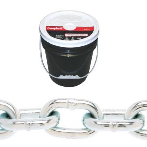 Campbell 3/8 in. Oval Link Carbon Steel Proof Coil Chain 3/8 in. D X 63 ft. L