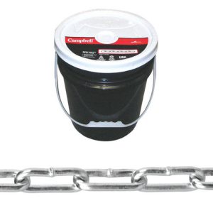 Campbell No. 2/0 Straight Link Carbon Steel Coil Chain 3/16 in. D X 400 ft. L