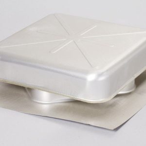 Air Vent 3.6 in. H X 15 in. W X 16 in. L Mill White Aluminum Roof Vent
