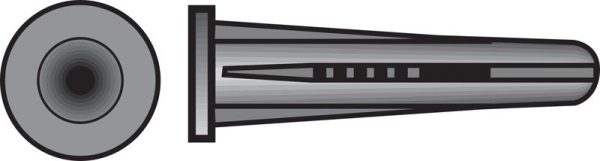 Hillman .25 in. D X 1-3/8 in. L Plastic Flat Head Conical Anchor 50 pk
