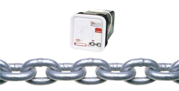 Campbell 3/16 in. Oval Link Carbon Steel Proof Coil Chain 3/16 in. D X 150 ft. L