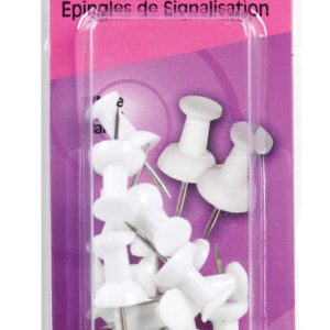 Hillman White Push Pins 16 pk