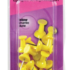 Hillman Yellow Push Pins 16 pk