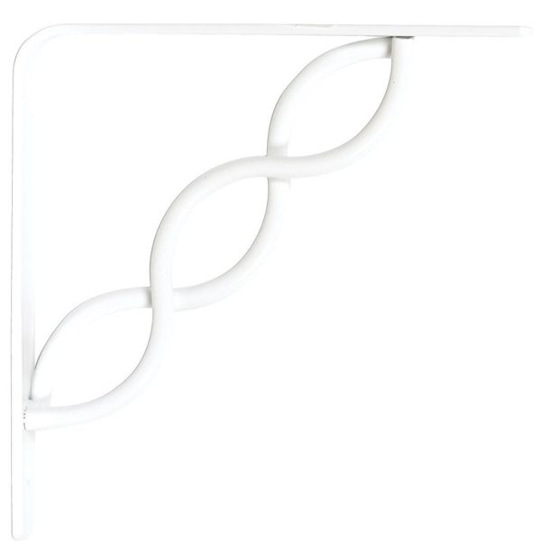 Knape & Vogt John Sterling White Steel Bracket 12 Ga. 6 in. L 100 lb