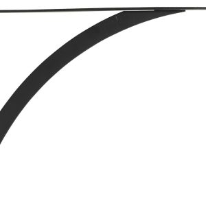 John Sterling Black Steel Shelf Bracket 12 Ga. 7-1/4 in. L 50 lb