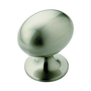 Amerock Allison Oval Cabinet Knob 1-3/8 in. D 1-3/8 in. Satin Nickel 1 pk
