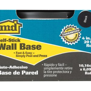 M-D Building Products 4 in. H X 20 ft. L Prefinished Black Vinyl Wall Base