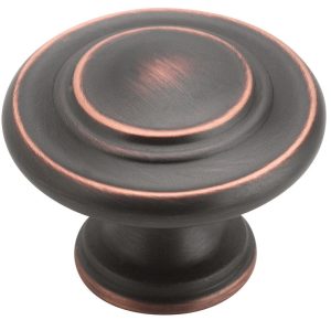 Amerock Round Cabinet Knob 1-5/16 in. D 1 in. Oil Rubbed Bronze 1 pk