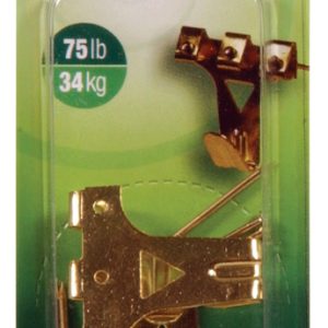 Hillman AnchorWire Brass-Plated Gold Professional Picture Hanger 75 lb 2 pk