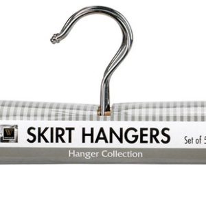 Whitmor 5 in. H X 1 in. W X 13-1/2 in. L Wood White Skirt Hanger 5 pk