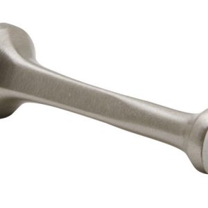 Schlage 8 in. W X 2-3/16 in. L Solid Brass Satin Nickel Brown Door Stop Mounts to door and wall