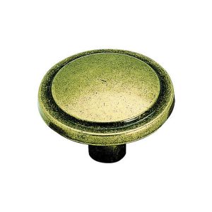Amerock Allison Round Cabinet Knob 1-1/4 in. D 13/16 in. Burnished Brass 1 pk
