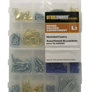Hillman STEELWORKS L2 Brass-Plated Assorted House Holder Kit 50 lb 1 pk