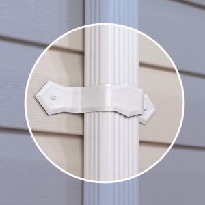 Amerimax 0.25 in. H X 2 in. W X 13.5 in. L White Aluminum K Downspout Strap