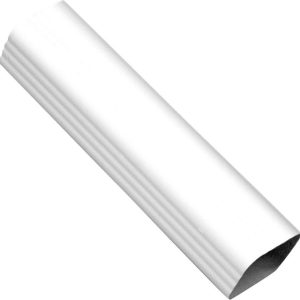 Amerimax 2 in. H X 3 in. W X 10 ft. L White Vinyl Rectangular Downspout