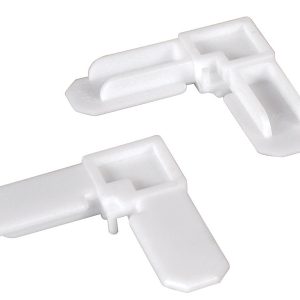 Prime-Line White Plastic 1/4 in. W X 3/4 in. L Screen Frame Corner 100 pk
