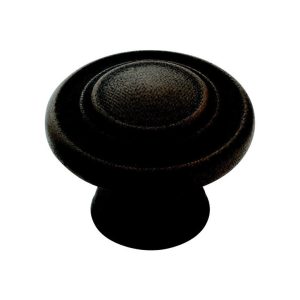 Amerock Inspirations Round Cabinet Knob 1-5/16 in. D 1 in. Antique Rust 1 pk