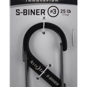 Nite Ize S-Biner 1.8 in. D Stainless Steel Black Carabiner Key Holder