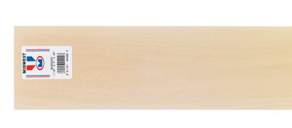 Midwest Products 1/16 in. X 4 in. W X 2 ft. L Basswood Sheet #2/BTR Premium Grade