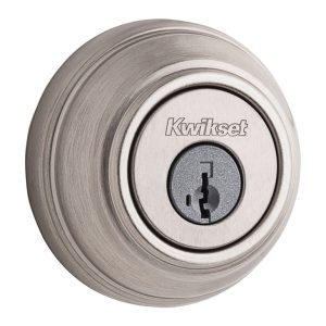 Kwikset SmartKey Satin Nickel Metal Deadbolt