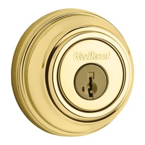 Kwikset SmartKey Polished Brass Metal Deadbolt