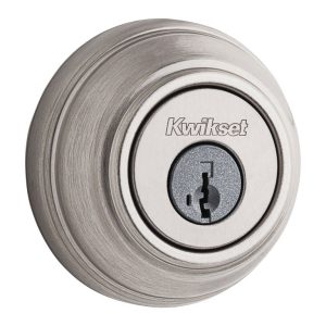 Kwikset SmartKey Satin Nickel Metal Deadbolt
