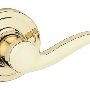 Kwikset Lido Polished Brass Dummy Lever Left Handed