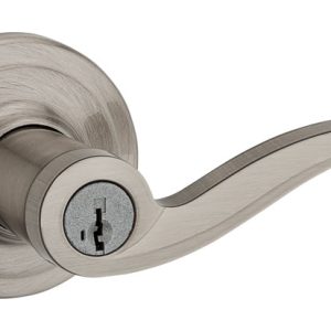 Kwikset SmartKey Lido Satin Nickel Entry Lockset KW1 1-3/4 in.