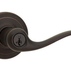 Kwikset SmartKey Tustin Venetian Bronze Entry Lockset KW1 1-3/4 in.