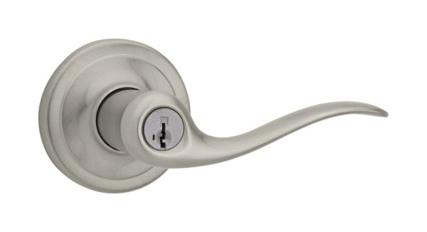 Kwikset SmartKey Tustin Satin Nickel Entry Lockset KW1 1-3/4 in.