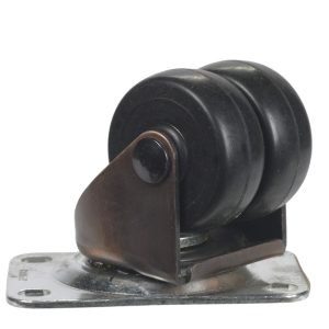 Shepherd Hardware 2 in. D Swivel Soft Rubber Dual Wheel Caster 160 lb 1 pk