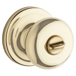Kwikset Juno Polished Brass Privacy Lockset 1.75 in.