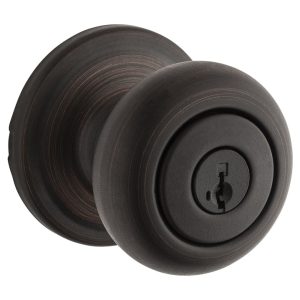 Kwikset SmartKey Juno Venetian Bronze Entry Lockset KW1 1-3/4 in.